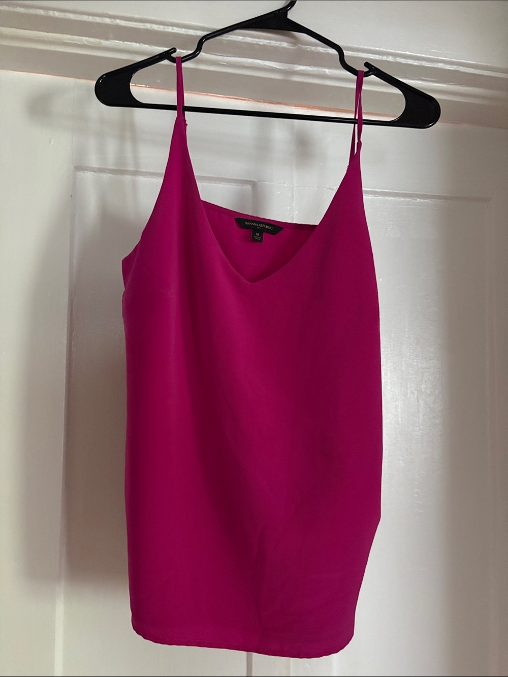 Banana Republic Bright Fuchsia V-Neck Silk Cami